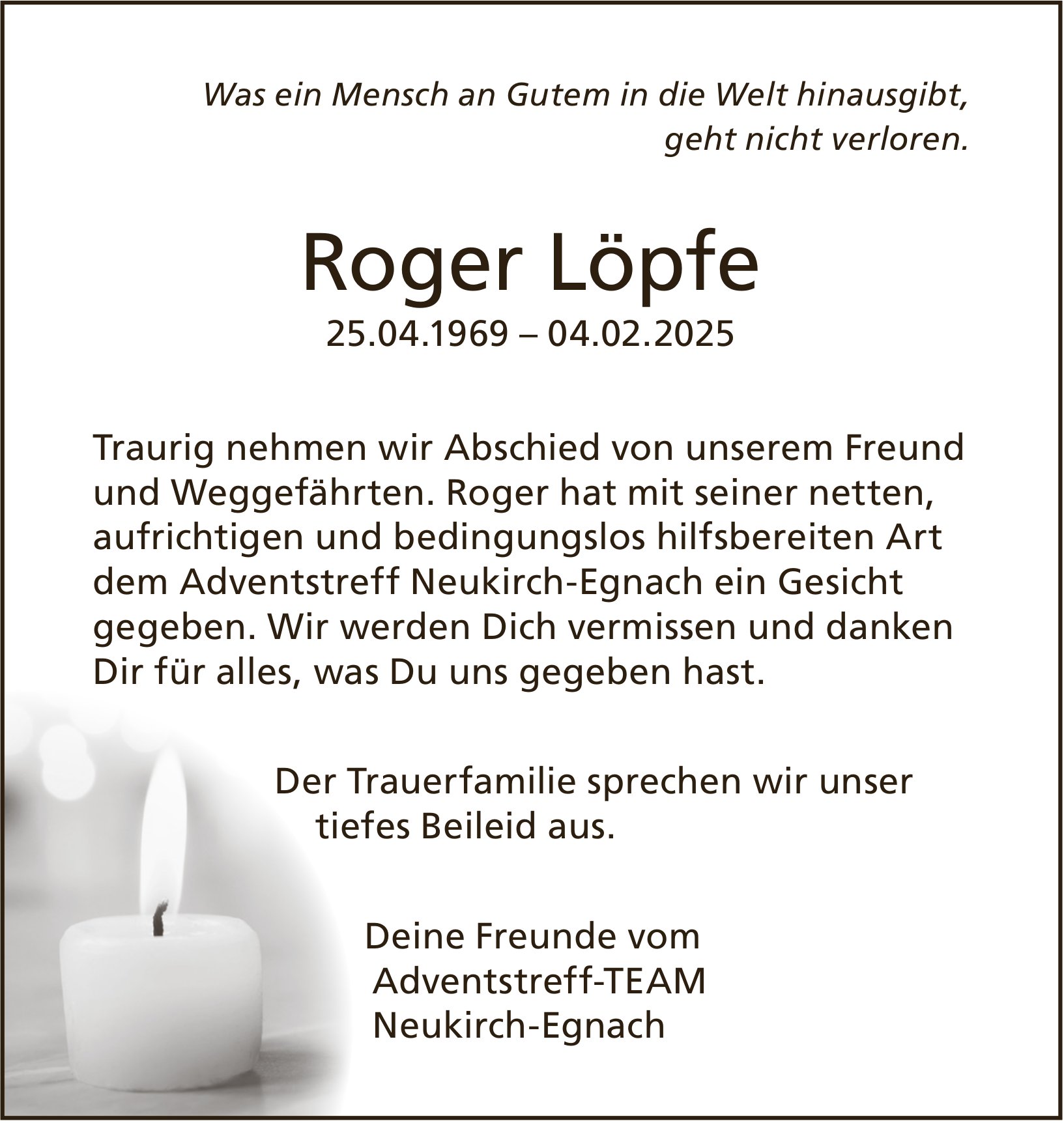Löpfe Roger, Februar 2025 / TA