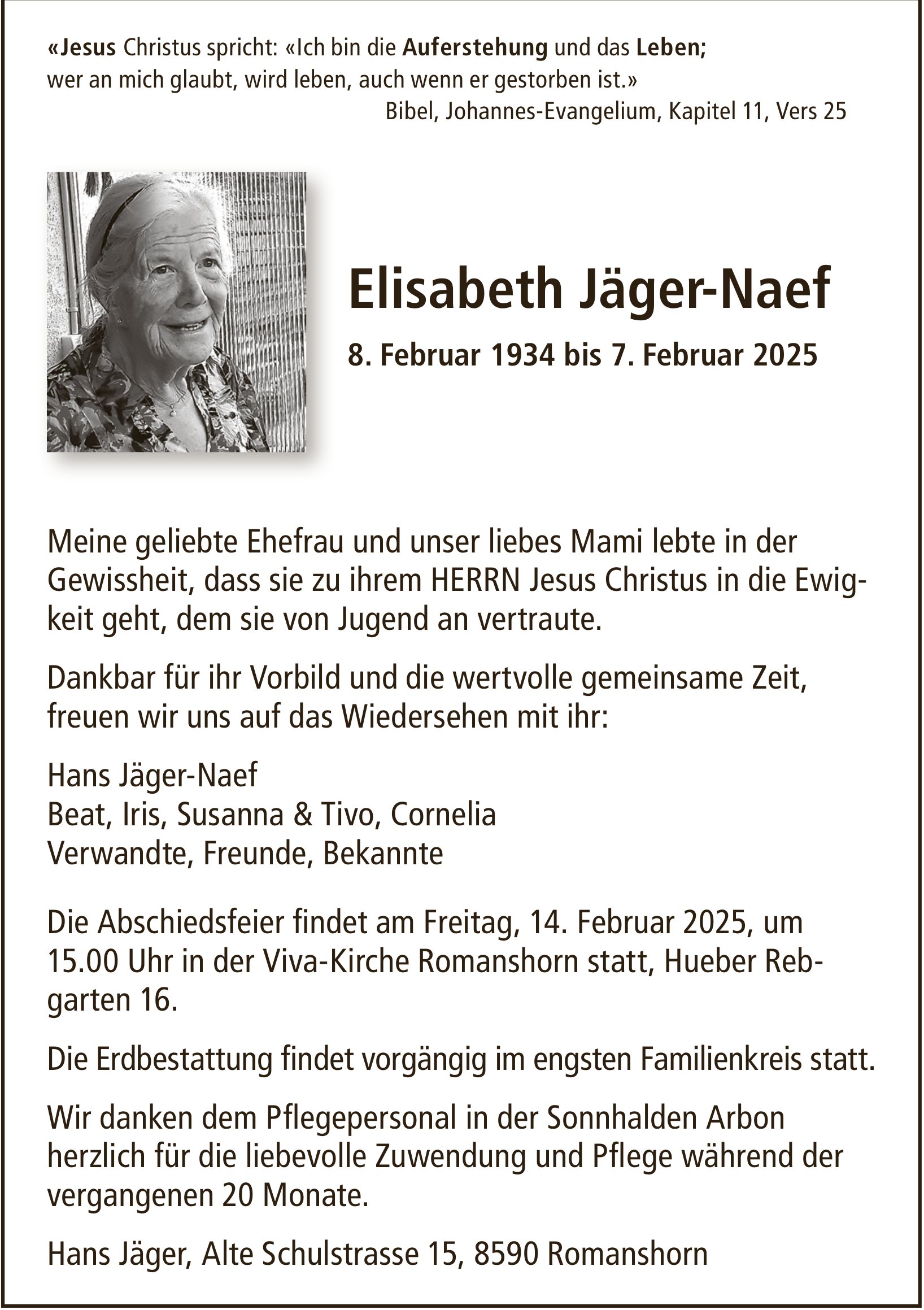 Jäger-Naef Elisabeth, Februar 2025 / TA