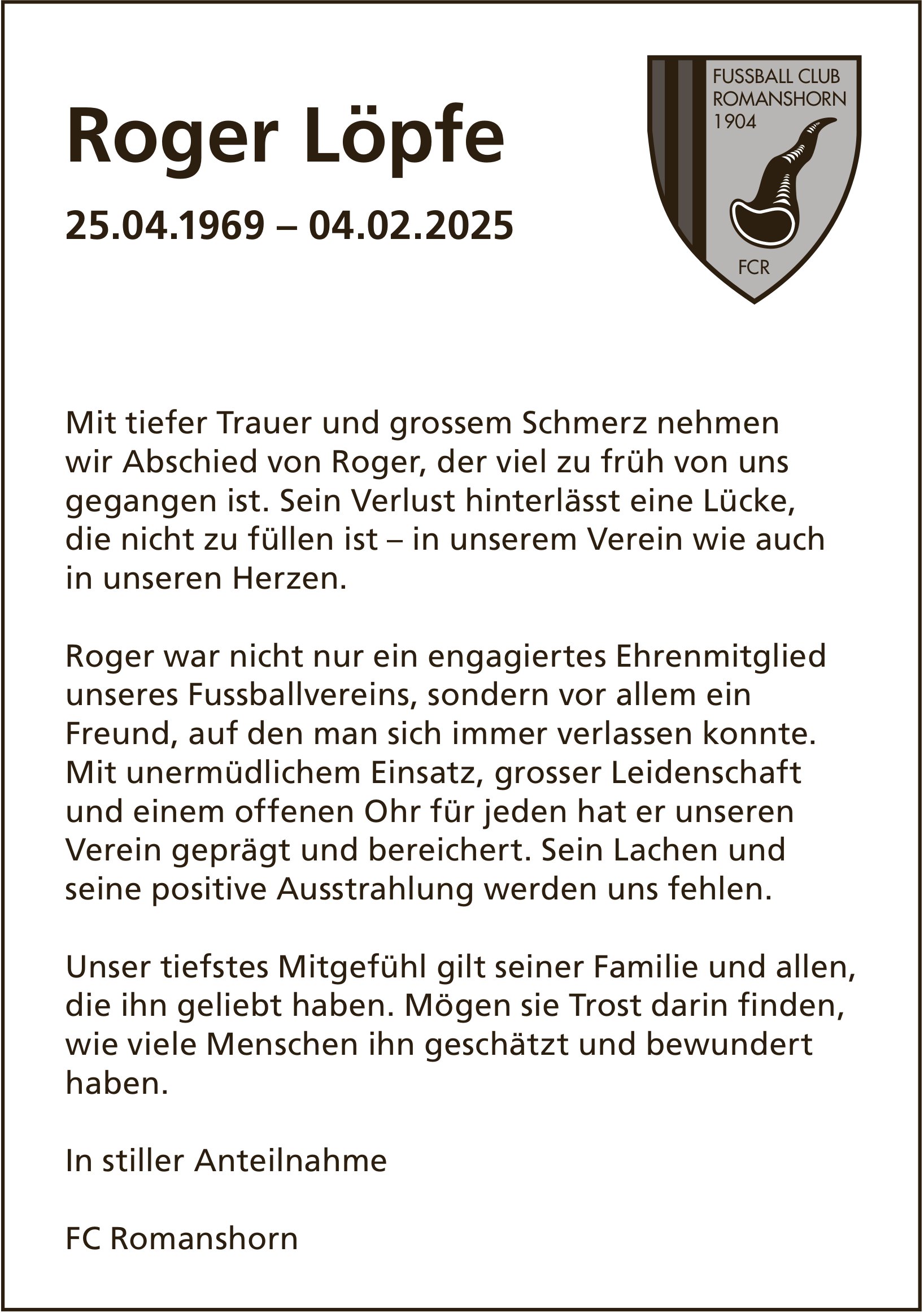 Löpfe Roger, Februar 2025 / TA