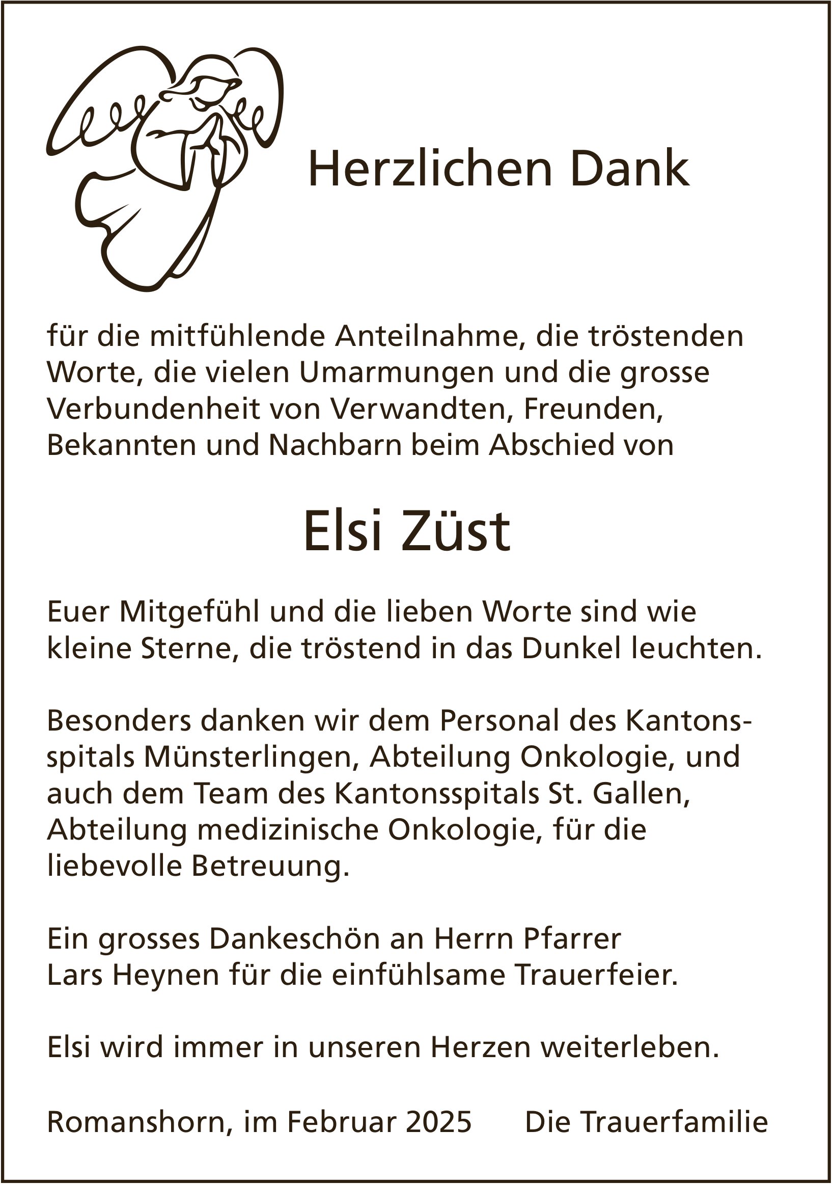 Züst Elsi, im Februar 2025 / DS