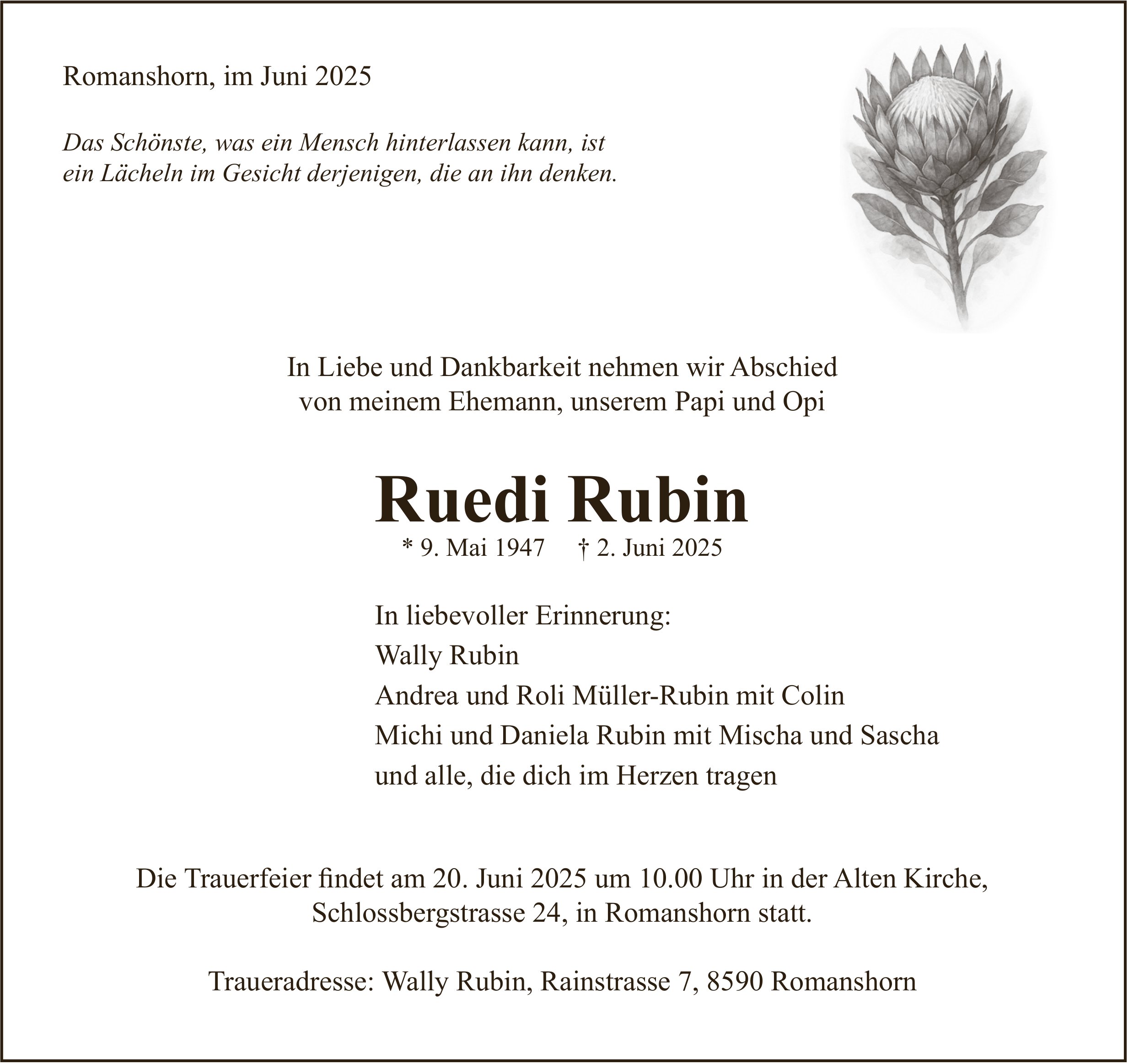 Rubin Ruedi, Juni 2025 / TA