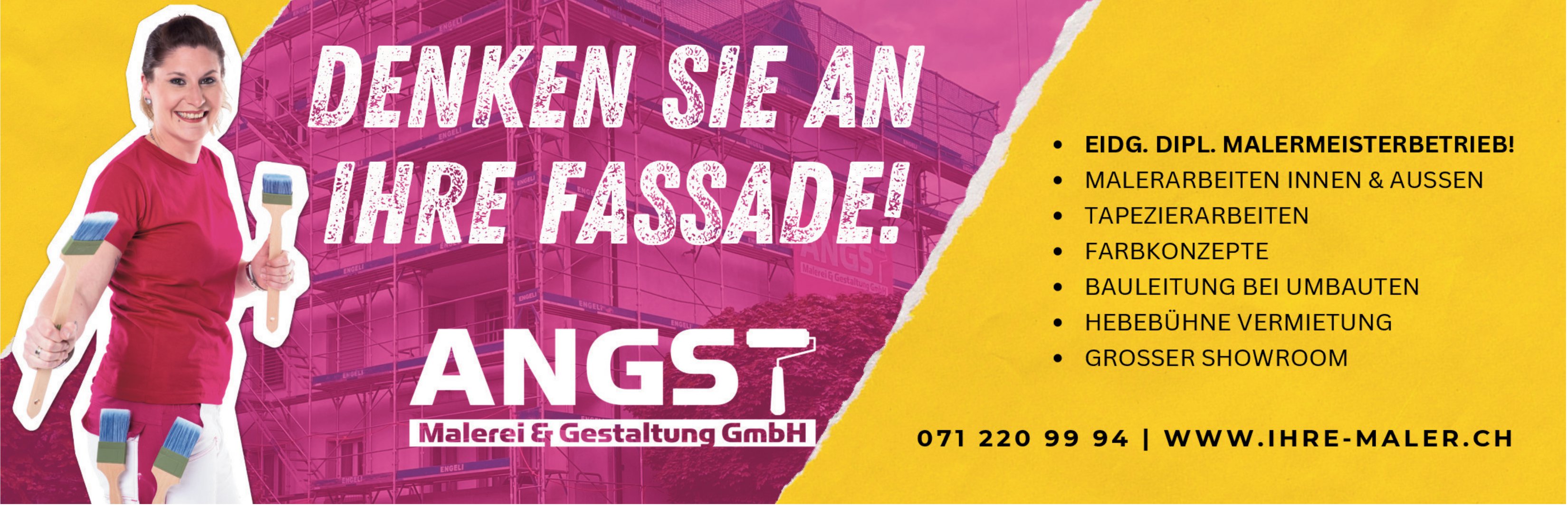 Angst Malerei & Gestaltung GmbH, Denken Sie an Ihre Fassade!