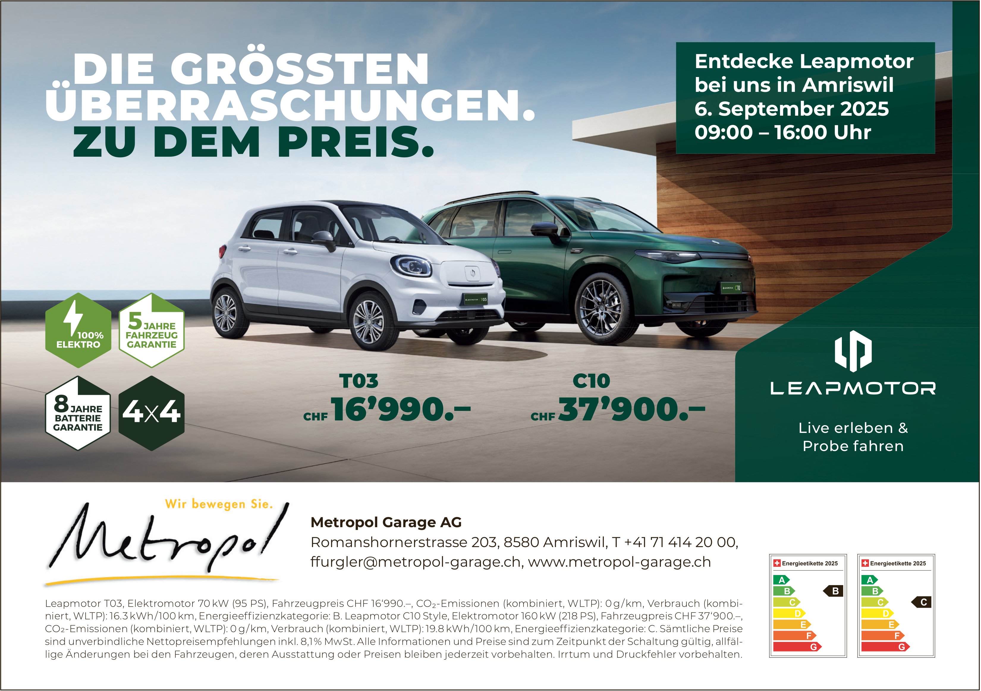 Metropol Garage AG, Amriswil - Die Grössten Überraschungen. Zu Dem Preis.