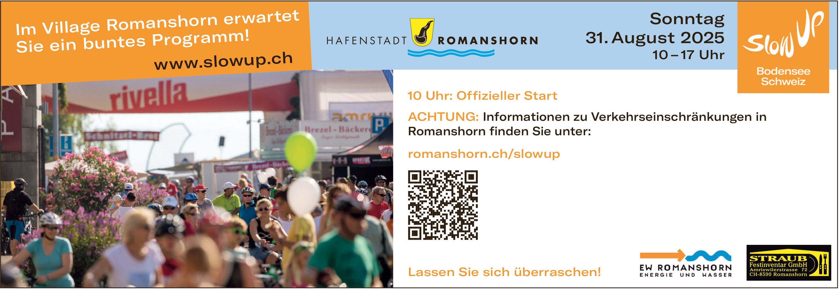 SlowUp - 10 Uhr: Offizieller Start, 31. August, Romanshorn